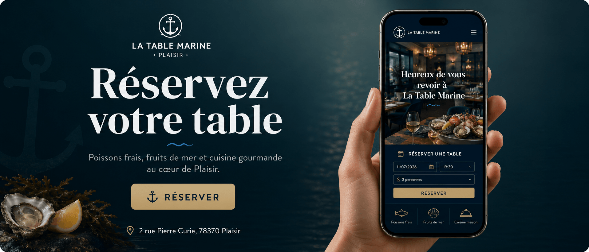 Réservez votre table à La Table Marine
